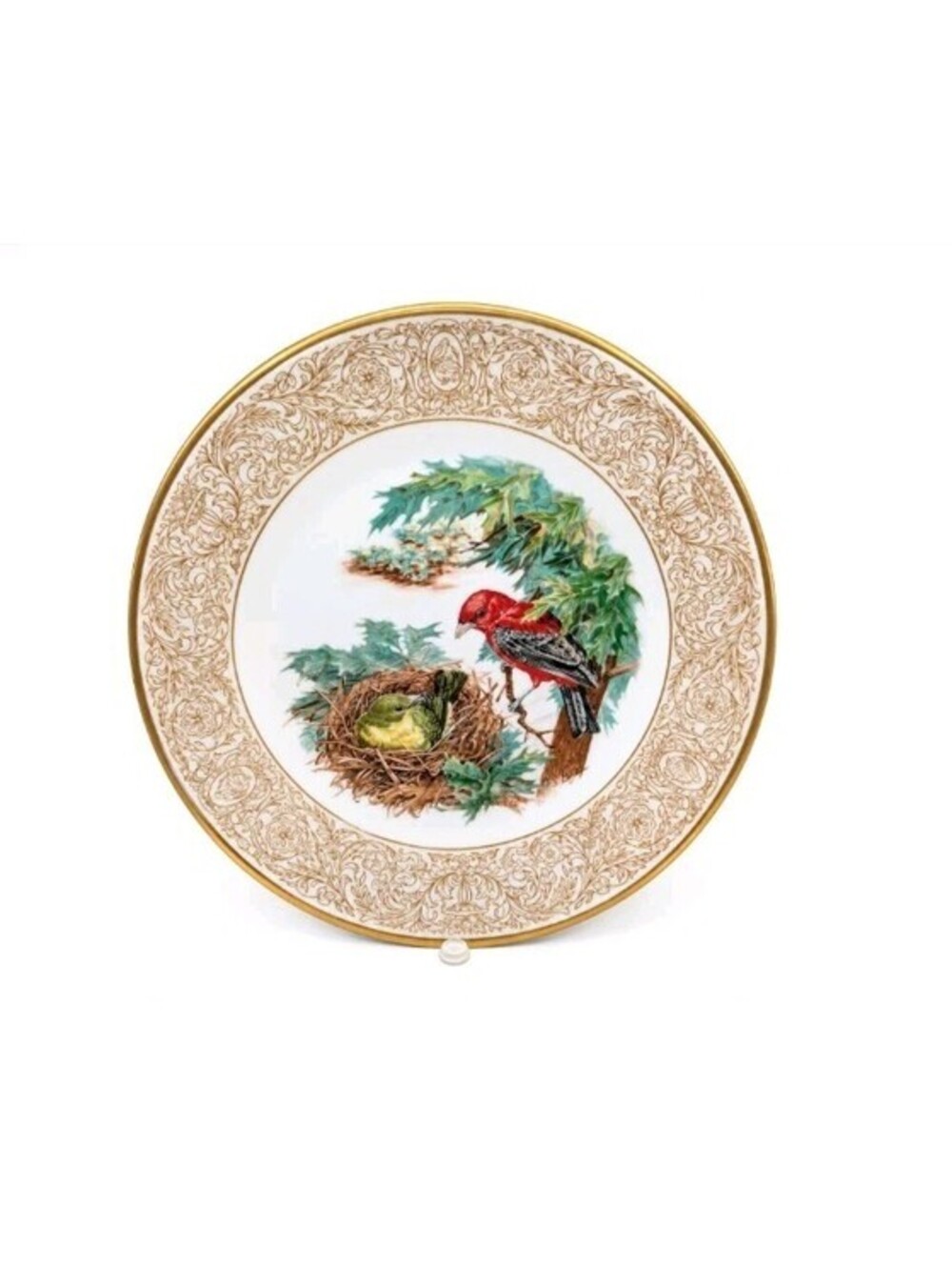 Rare Boehm Scarlet Tanager Woodland Birds Plate Kidney Foundation 1 of 250
